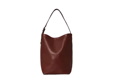 The Row Medium N/S Shoulder Bag in Leather "Cognac"