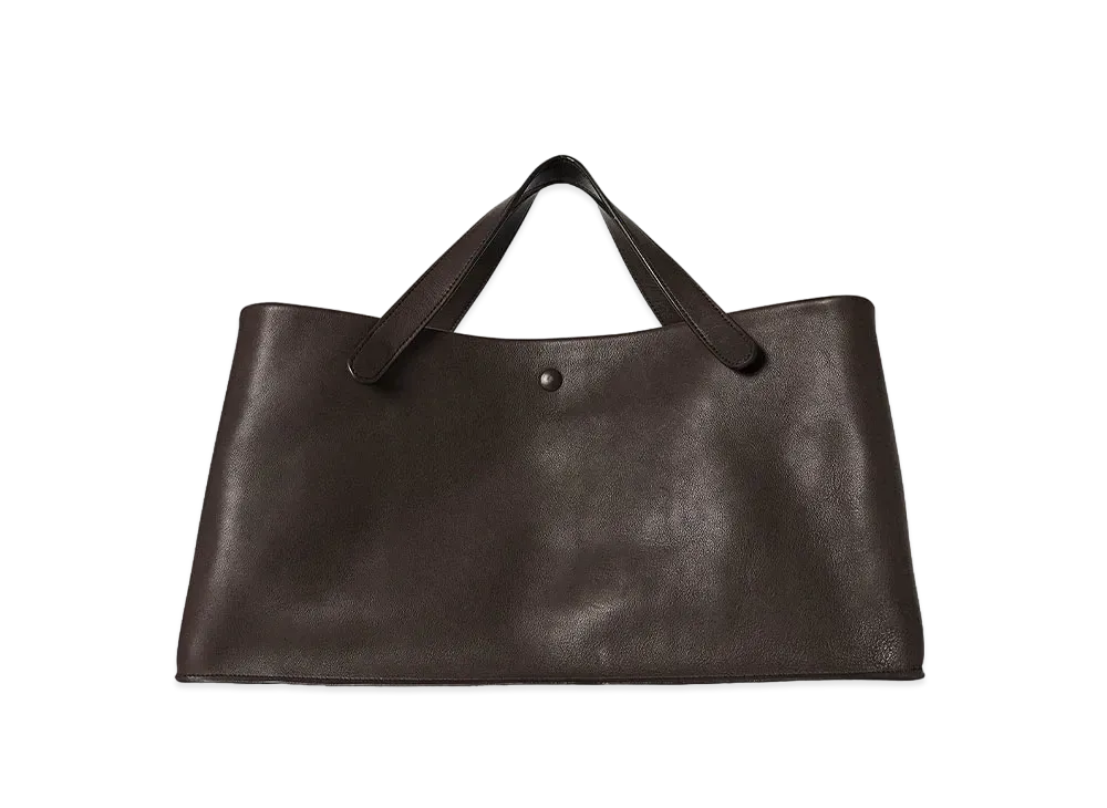 The Row Idaho Bag in Leather "Dark Brown"