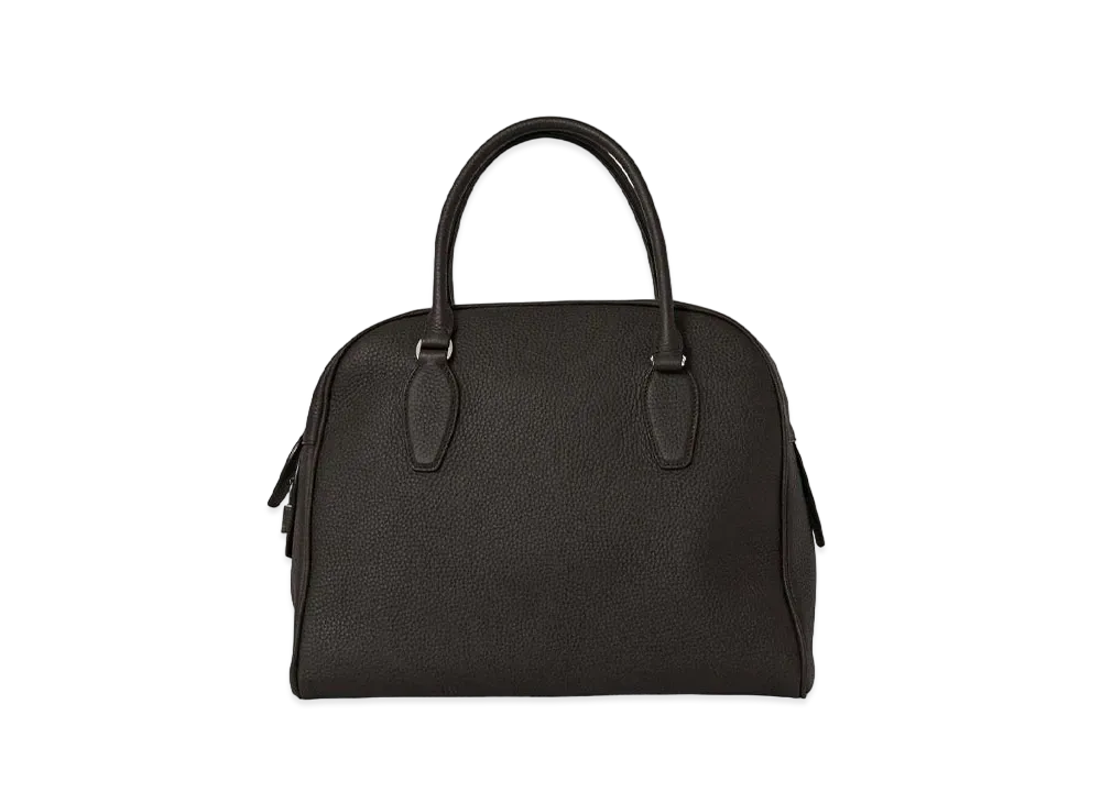 The Row India 12 Bag in Leather "Dark Brown"