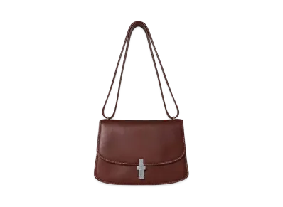 The Row Sofia 8.75 Shoulder Bag in Leather "Cherry Wood"