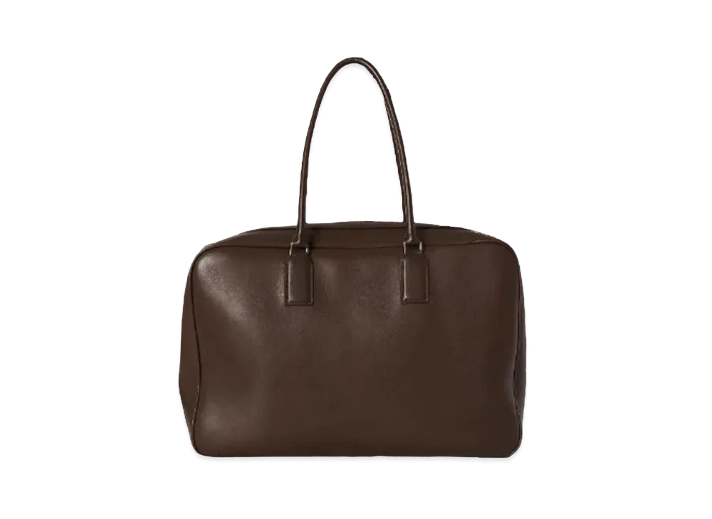 The Row Domino Bag in Leather "Dark Chocolate"