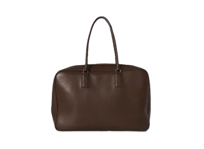 The Row Domino Bag in Leather "Dark Chocolate"