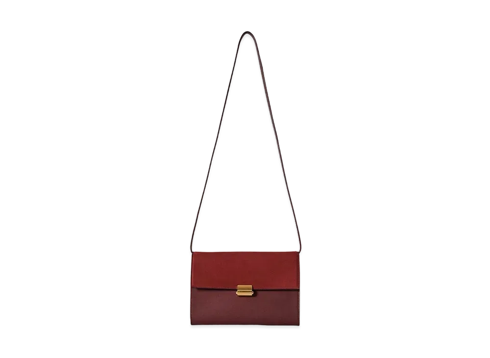 The Row Laurie Bag in Leather "Syram Red/Chianti"