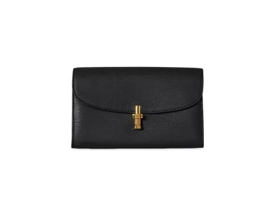 The Row Sofia Continental Wallet in Leather "Black"