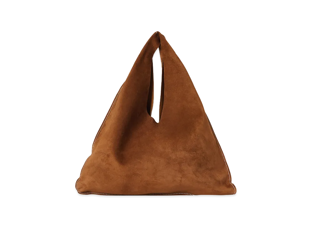 The Row Women's Small Bindle Suede Bag "Bistre/Ecru"