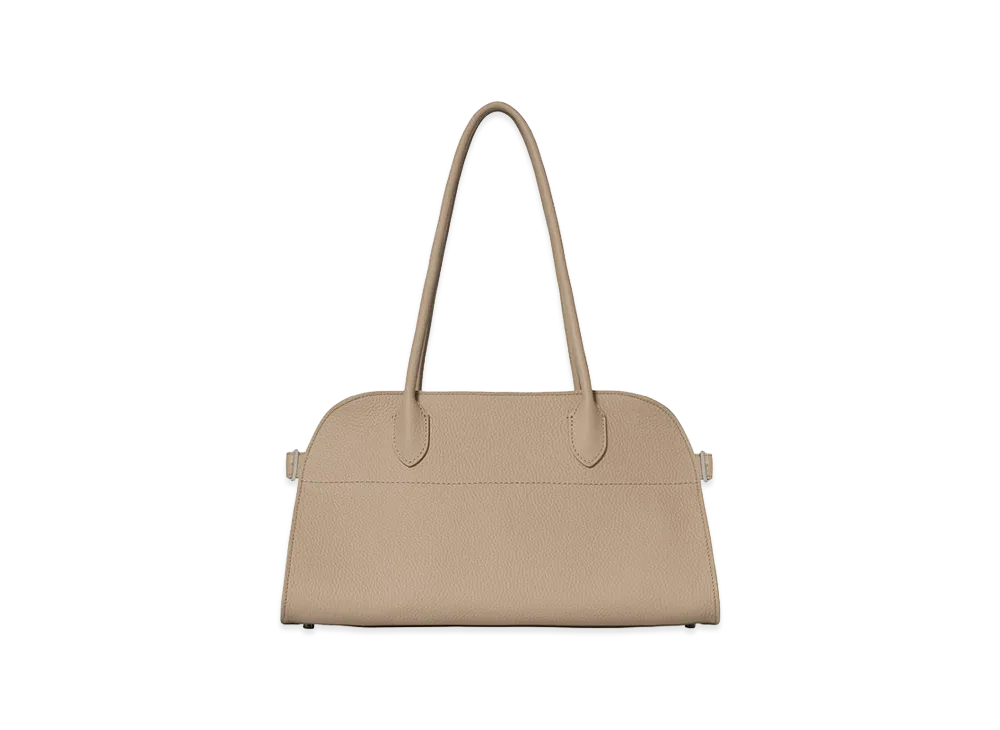 The Row Women's Margaux Shoulder 12 Leather Bag "Dark Taupe"