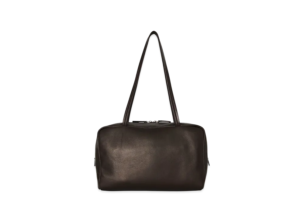 The Row Women's Astra Leather Bowling Bag "Dark Brown"