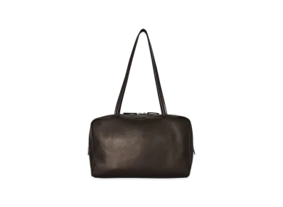 The Row Women's Astra Leather Bowling Bag "Dark Brown"