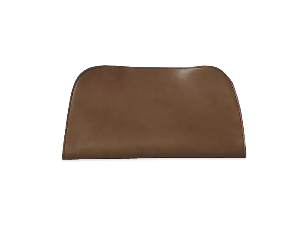 The Row Women's Peggy Leather Clutch "Tawny Brown"