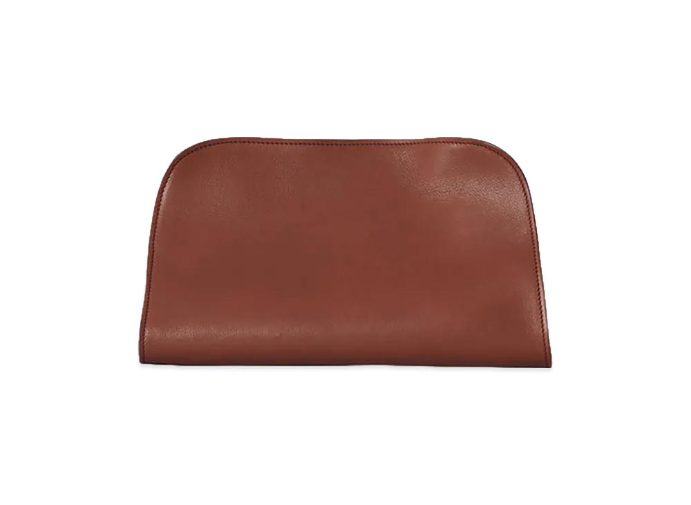 The Row Women's Peggy Leather Clutch "New Burgundy"