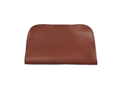 The Row Women's Peggy Leather Clutch "New Burgundy"
