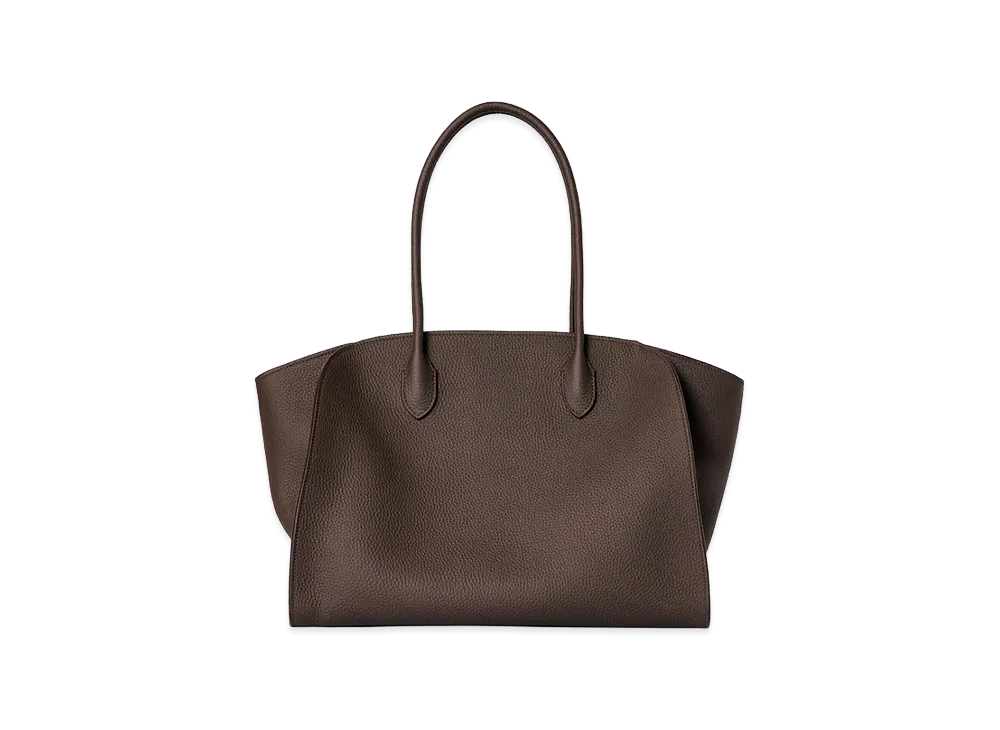 The Row Women's Marlo 14 Leather Tote Bag "Deep Brown"