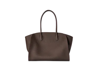 The Row Women's Marlo 14 Leather Tote Bag "Deep Brown"