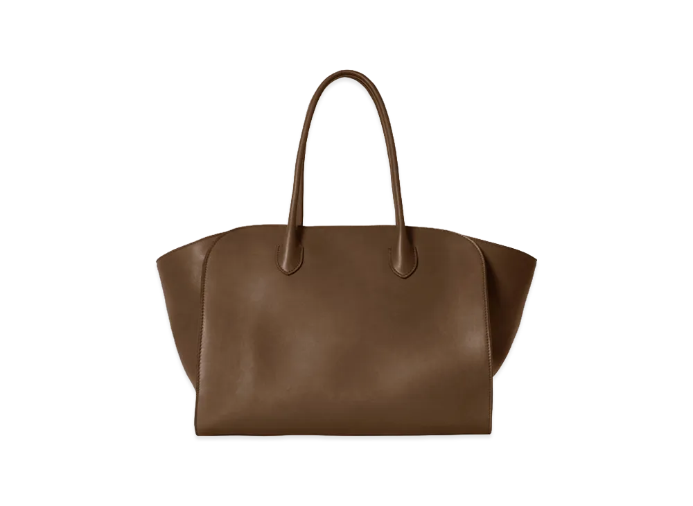 The Row Women's Marlo 14 Leather Tote Bag "Tawny Brown"