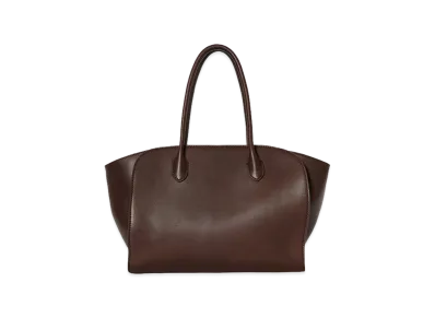The Row Women's Marlo 12 Leather Tote Bag "Deep Brown"