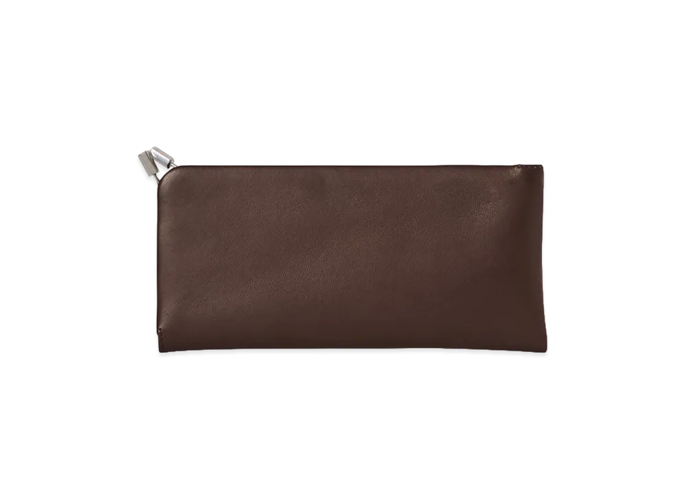 The Row Women's Clasp Leather Case "Brown Melange"