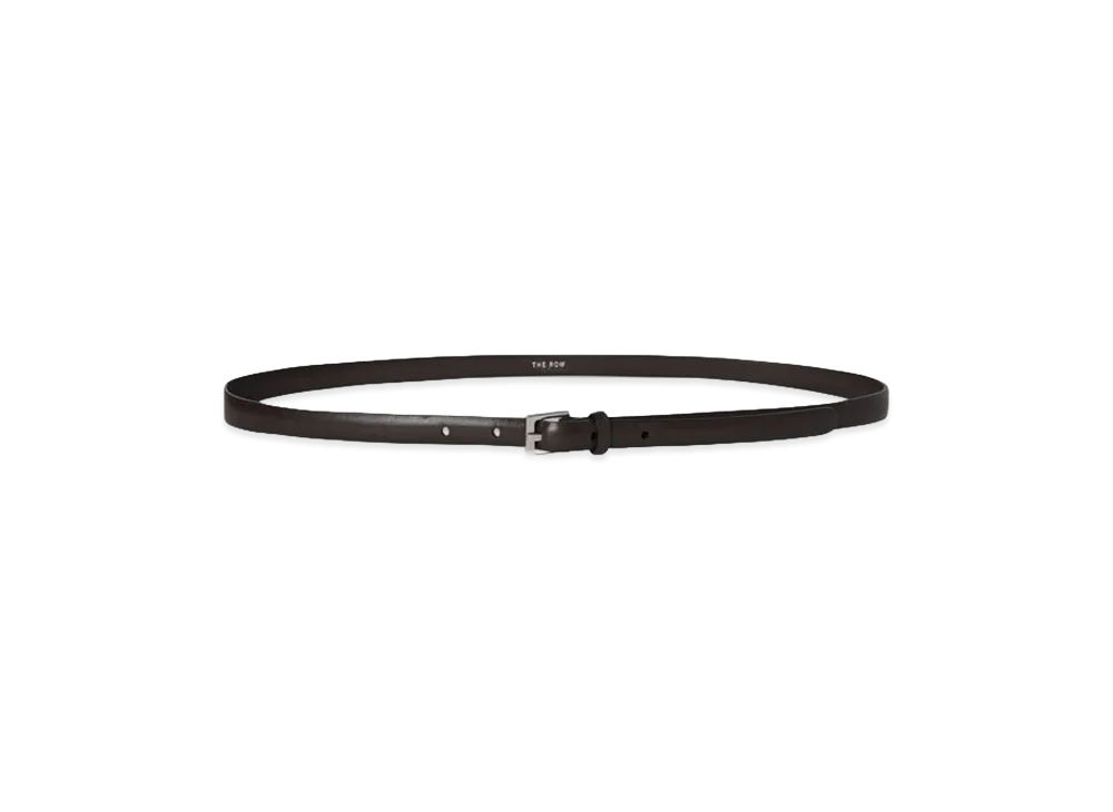 The Row Women's City Leather Belt "Dark Brown"
