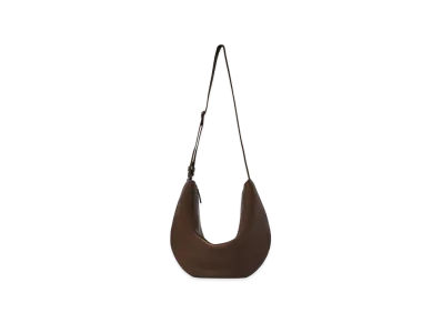 The Row Women's Crossbody Crescent Leather Bag "Deep Brown"