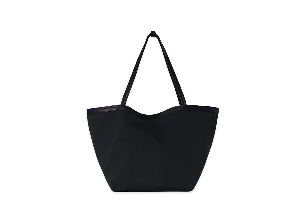The Row Women's Park Tote Three Canvas Cotton Canvas and Leather Bag "Black/Black/Black"