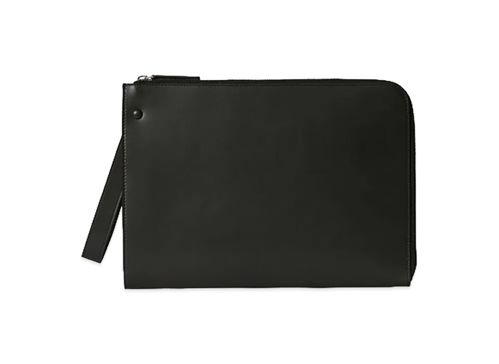 The Row Women's Leather Medium Wristlet Wallet "Dark Pine"