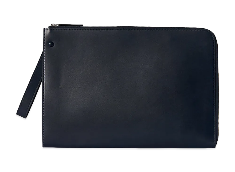 The Row Women's Leather Large Wristlet Wallet "Sapphire"