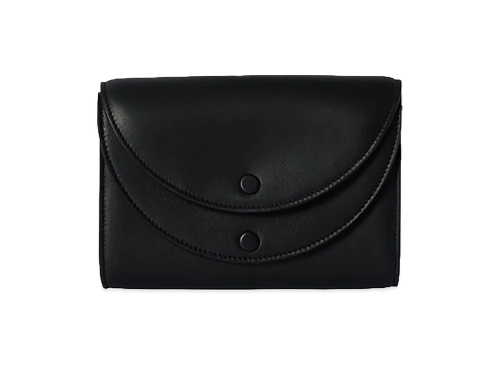 The Row Women's Leather Double Flap Clutch "Black"