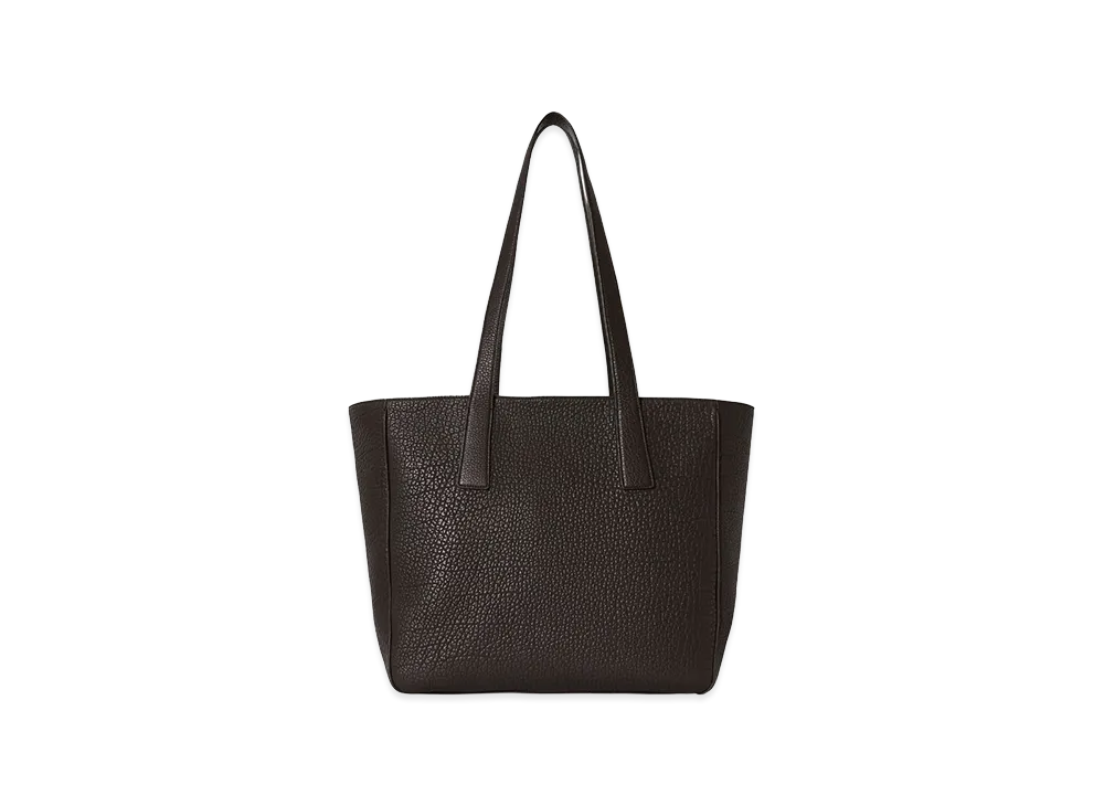 The Row Hector Leather Tote Bag "Ebony Brown"