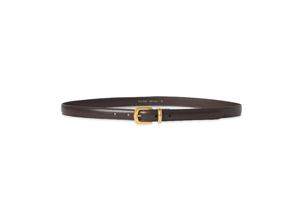 The Row Women's Ring Leather Belt "Dark Brown"