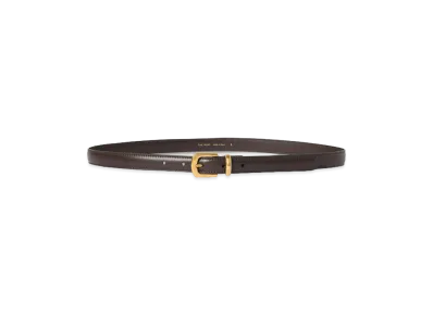 The Row Women's Ring Leather Belt "Dark Brown"