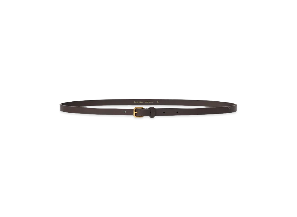 The Row Women's Mini Leather Belt "Dark Brown"