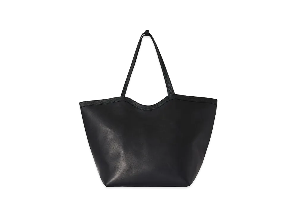 The Row Women's XL Stitched Park Leather Tote Bag "Black/Black"