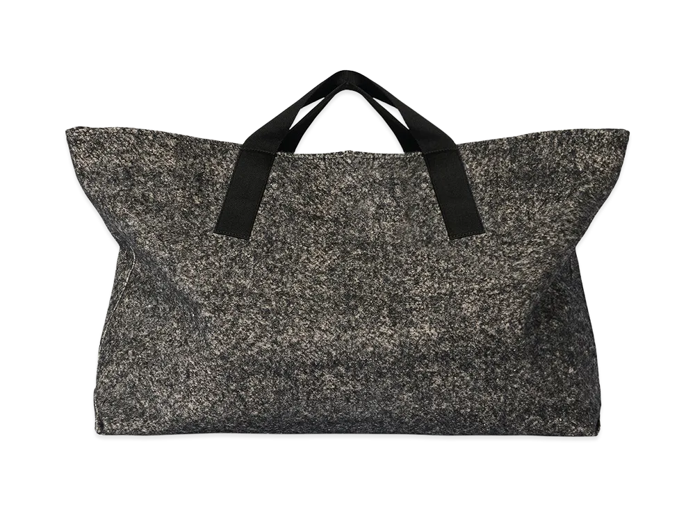 The Row XL Flocked Cotton and Silk Tote Bag "Beige/Black"