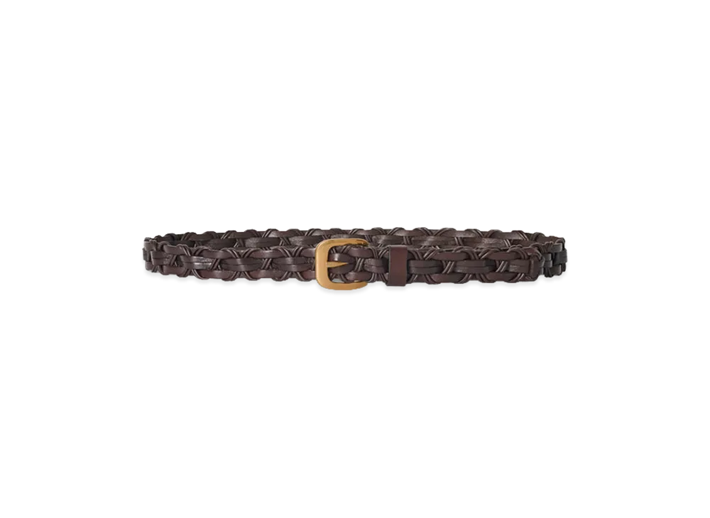 The Row Women's Leather Cord Belt "Dark Brown"