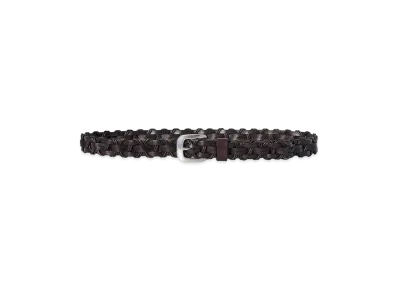 The Row Leather Cord Belt "Dark Brown"