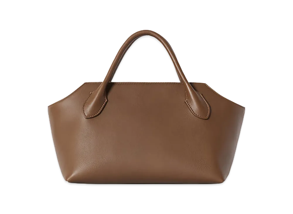 The Row Women's Terrasse Leather Bauletto Bag "Tawny Brown"