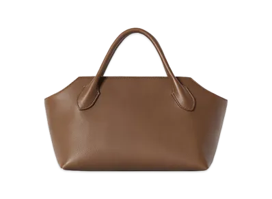 The Row Women's Terrasse Leather Bauletto Bag "Tawny Brown"