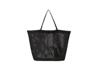 The Row Women's Raffia Barn Shopping Bag "Black"