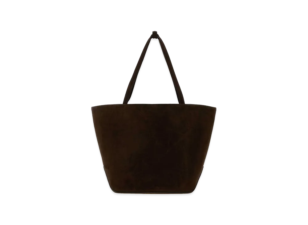 The Row Women's Dark Suede Park Tote Three Shopping Bag "Brown"