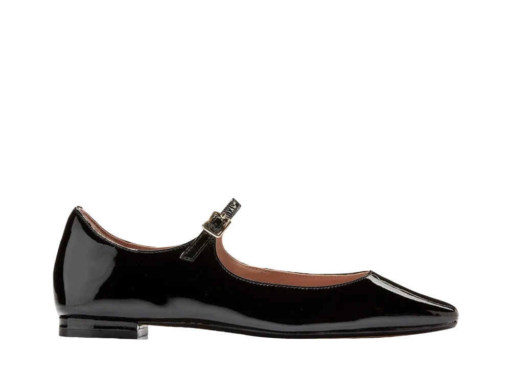 COLE HAAN Women's Bridge Mary Jane Ballet "Black Patent" W25628 Medium
