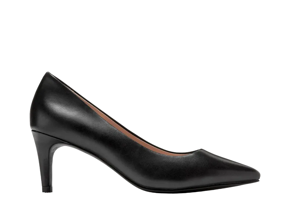 COLE HAAN Women's Vandam Pump 65mm "Black Waterproof Leather" W26384 Medium