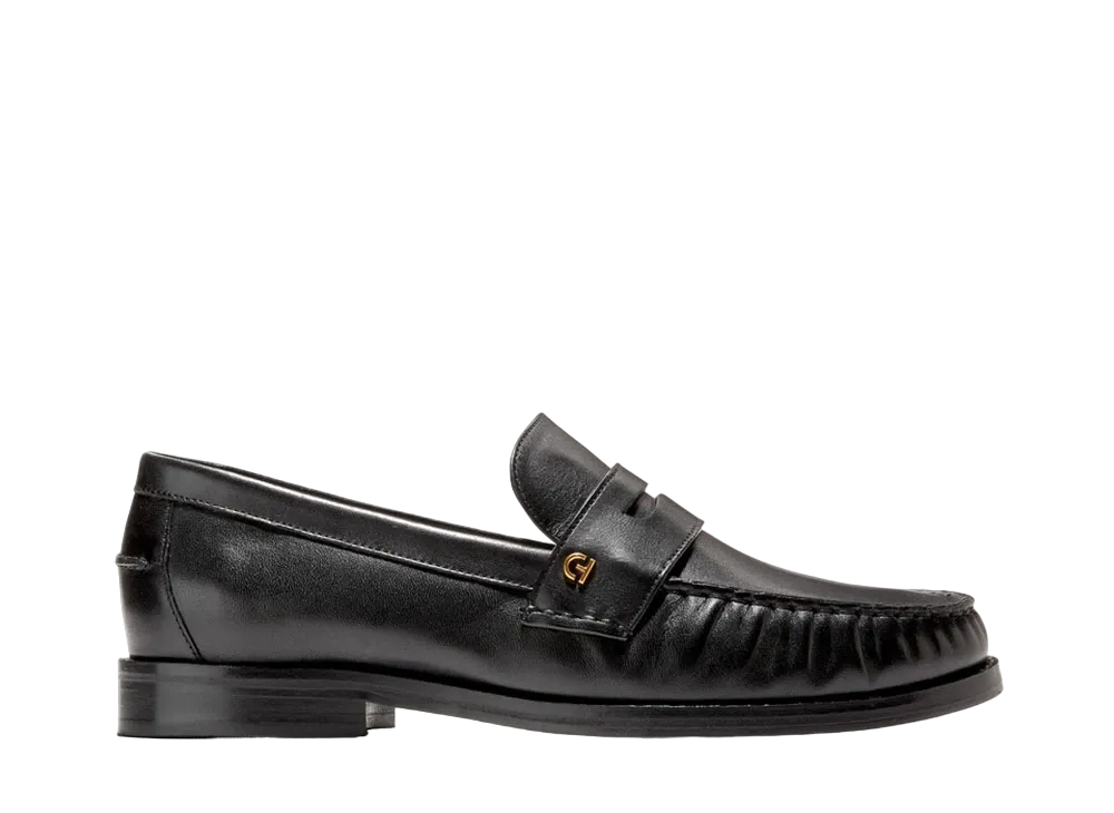 COLE HAAN Women's Lux Pinch Penny Loafer "Black Leather" W28842 Medium