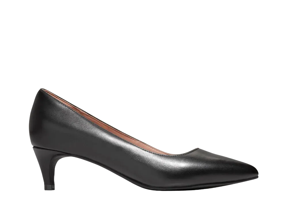 COLE HAAN Women's Vandam Pump 45mm "Black Leather Waterproof" W29171 Medium