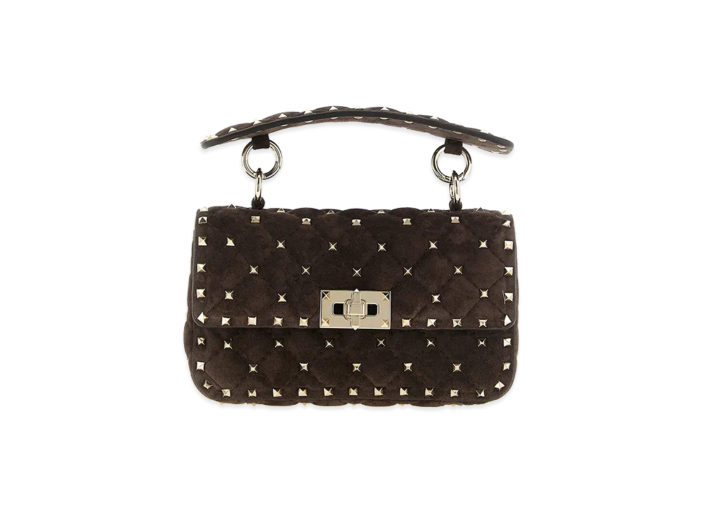 Valentino Garavani Women's Rockstud Spike Shoulder Bag "Brown"