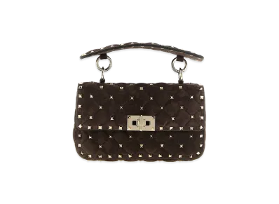 Valentino Garavani Women's Rockstud Spike Shoulder Bag "Brown"