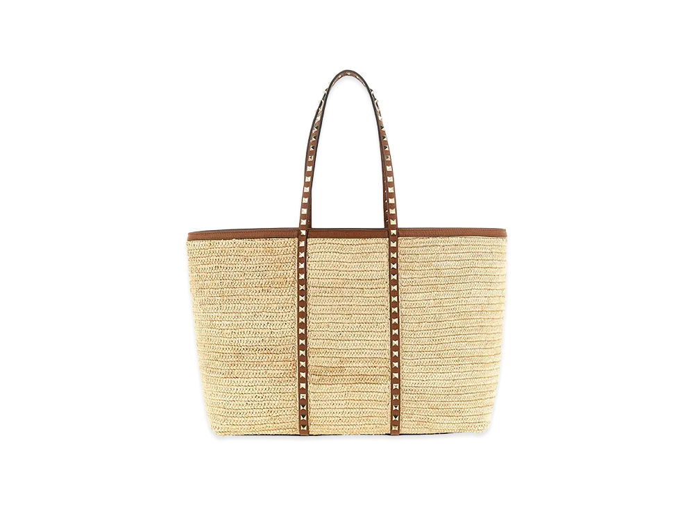 Valentino Garavani Women's Rockstud Large Shopping Bag "Beige"