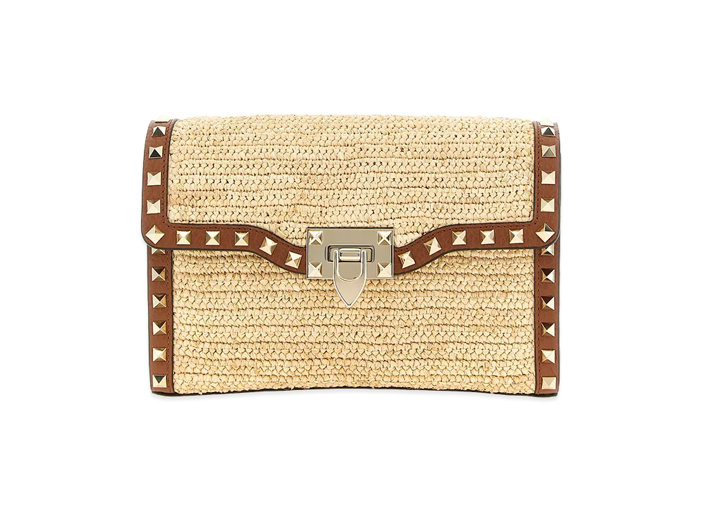 Valentino Garavani Women's Rockstud Small Shoulder Bag "Beige"
