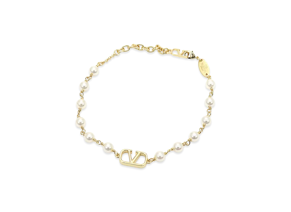 Valentino Garavani Women's VLogo Signature Bracelet "Yellow Gold"