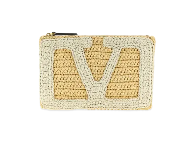 Valentino Garavani Women's 'vivasuperstar Crochet' Clutch Bag "Beige"