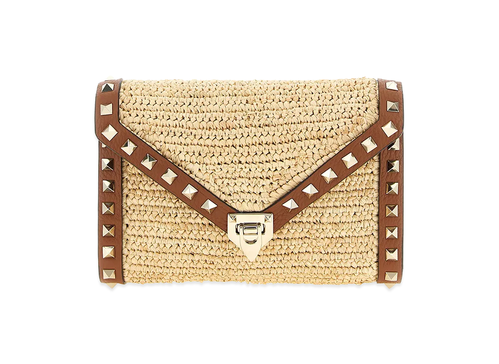 Valentino Garavani Women's Rockstud Mini Crossbody Bag "Beige"