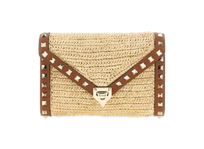 Valentino Garavani Women's Rockstud Mini Crossbody Bag "Beige"